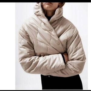 Zara faux leather buffer jacket